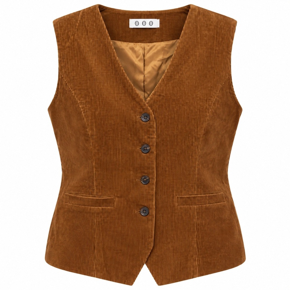 NWT Cottagecore Dark Academia Corduroy Vest Women 2XL Gorpcore Indie Sleaze Boho